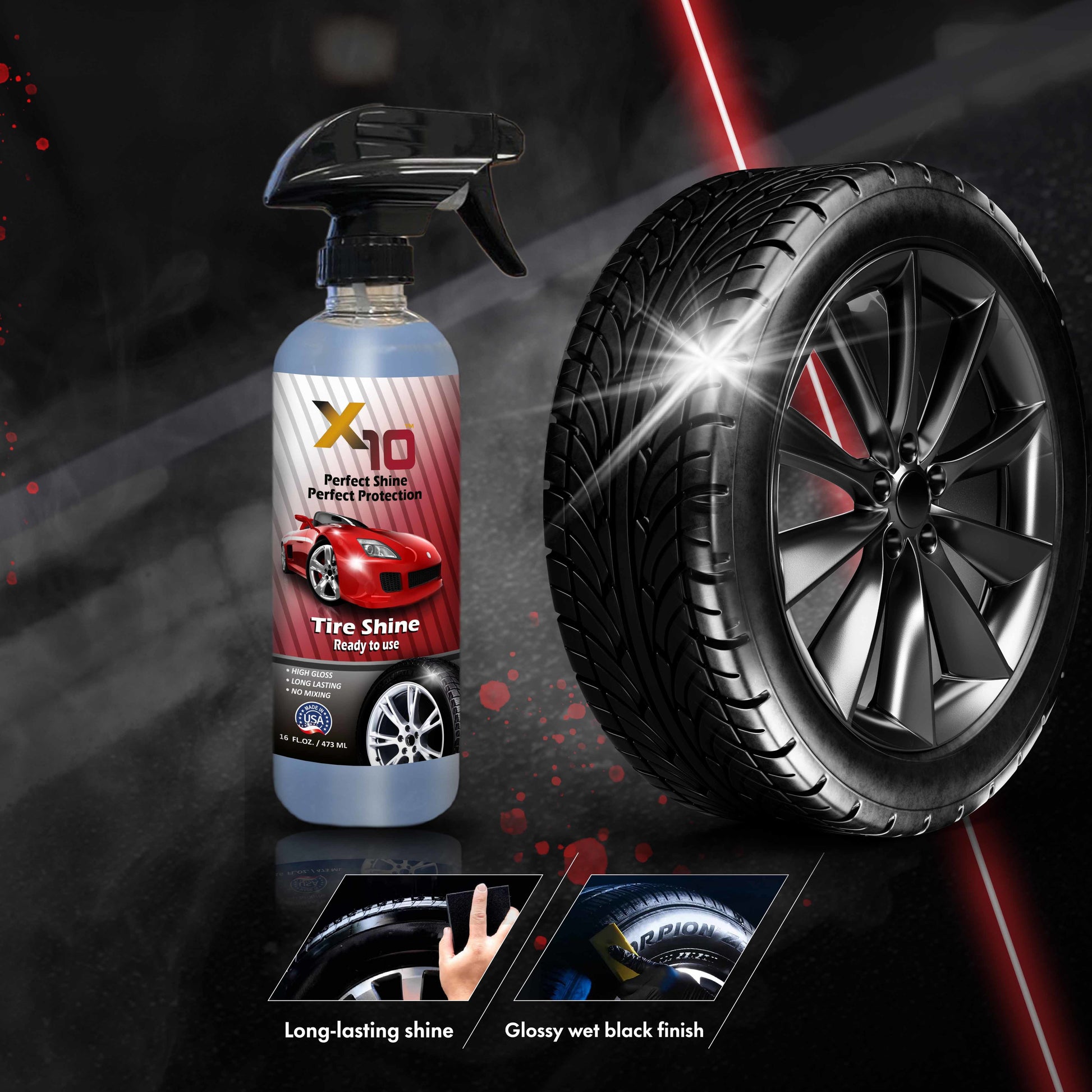 Horizon  High Gloss Water-Based Silicone Free Tire Shine – Greenway's Car  Care Products